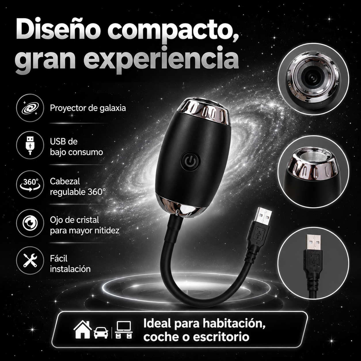 Galaxify™ -Proyector Portátil 360°